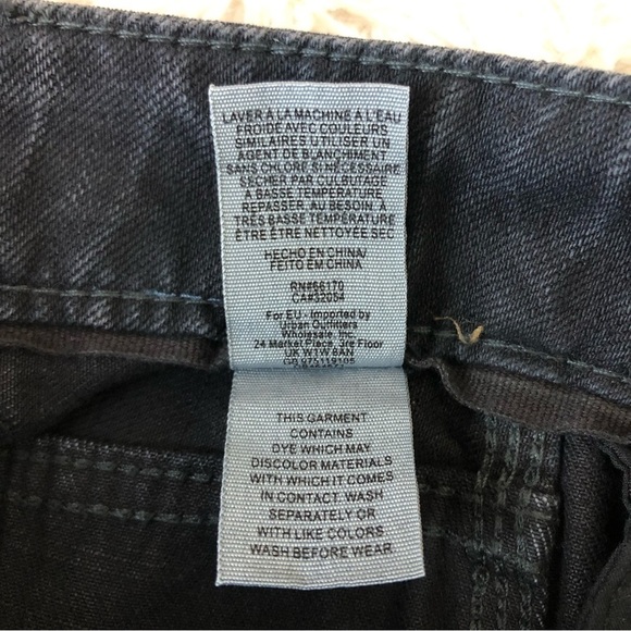 Free People Black Avendale Wide Leg Button Fly Jeans size 24 - Picture 10 of 11